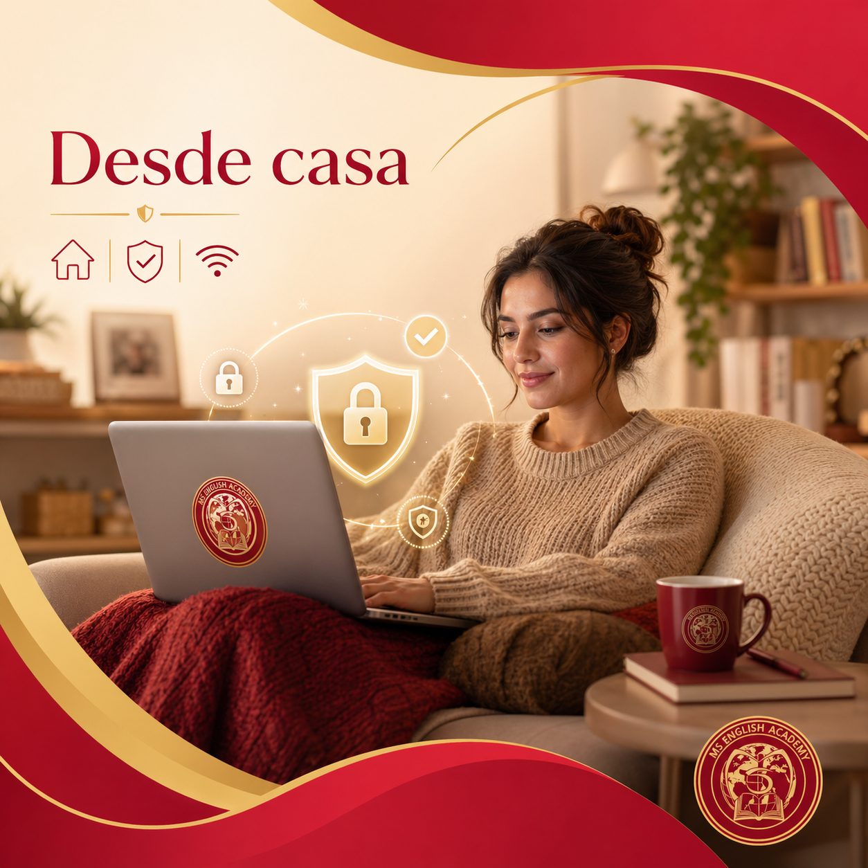 Aprende desde la comodidad de tu hogar en un entorno digital seguro.